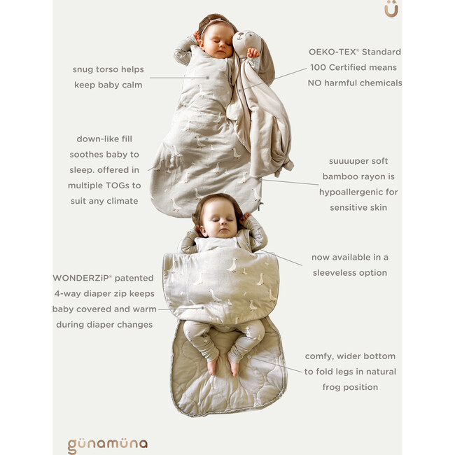 Transitional Swaddle 1.0 TOG, Goose - Swaddles - 3