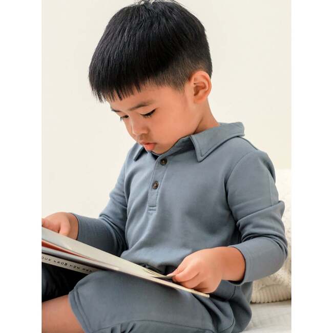 Bamboo Fleece Collared Jumpsuit, Hush - Rompers - 3