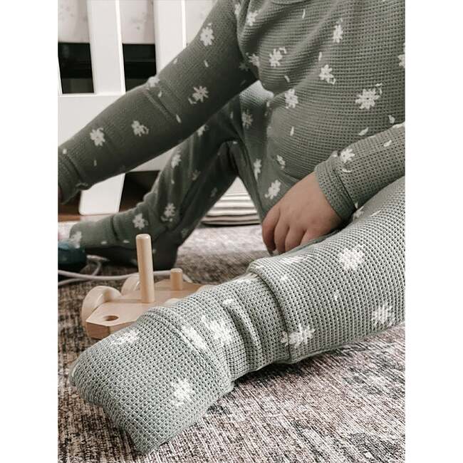 Waffle Convertible Pajama, Petal Sage - Pajamas - 4