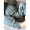 Waffle Convertible Pajama, Sage - Pajamas - 4