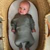 Fleece Jogsuit, Sage - Rompers - 2
