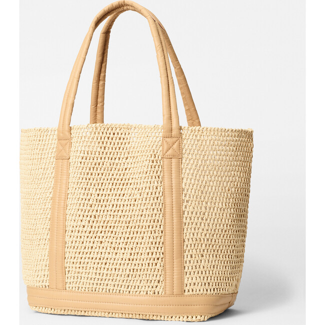 Medium Crochet Tote, Camel - Bags - 2