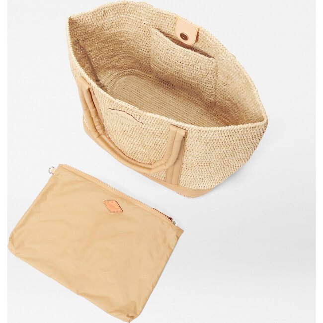 Medium Crochet Tote, Camel - Bags - 3