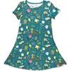 Mandrakes Potions & Herbs Bamboo Girls' Short Sleeve Dress, Green - Dresses - 1 - thumbnail