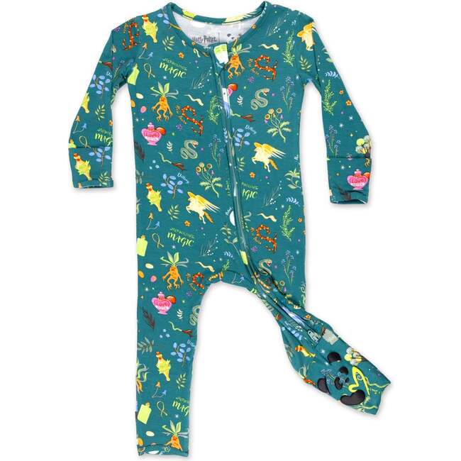 Mandrakes Potions & Herbs Bamboo Convertible Footie, Green
