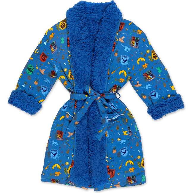 House Pride Bamboo Kids Sherpa Robe, Blue