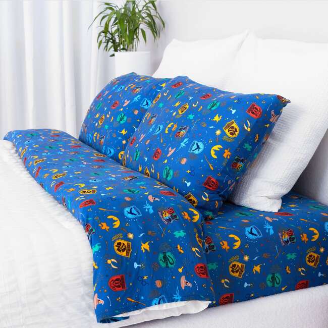 House Pride Bamboo Twin Sheet Set, Blue, Blue - Sheets - 3