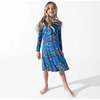 House Pride Bamboo Girls' Long Sleeve Dress, Blue - Dresses - 3