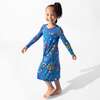 House Pride Bamboo Girls' Long Sleeve Dress, Blue - Dresses - 5