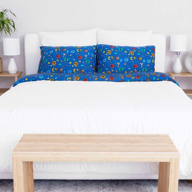 House Pride Bamboo Full Sheet Set, Blue, Blue - Sheets - 2