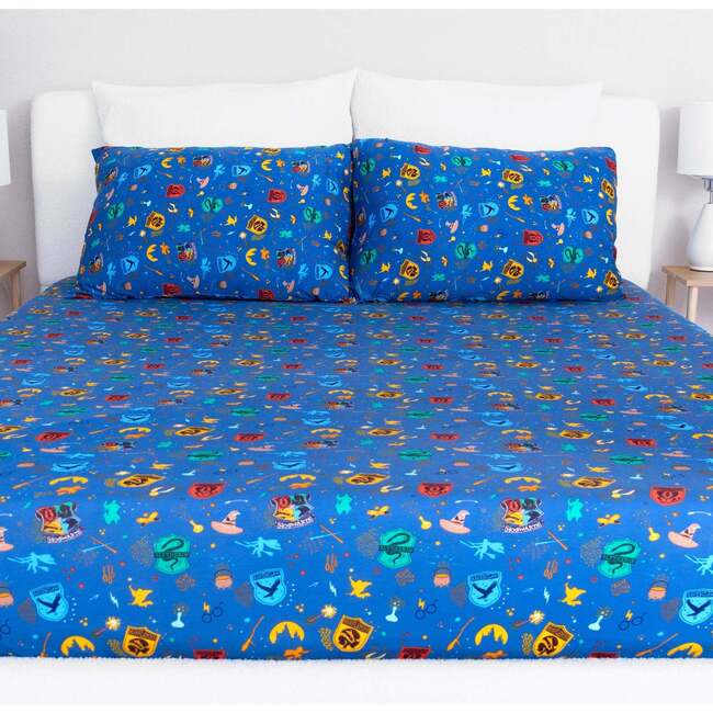 House Pride Bamboo Full Sheet Set, Blue, Blue - Sheets - 4