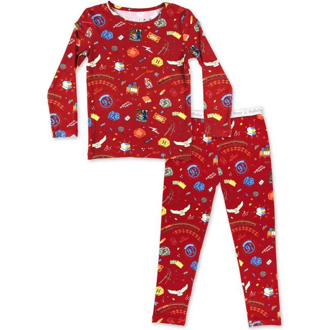 Hogwarts Express Bamboo Kids Pajamas, Red