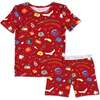 Hogwarts Express Bamboo Kids Pajama Short Set, Red - Pajamas - 1 - thumbnail