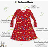 Hogwarts Express Bamboo Girls' Long Sleeve Dress, Red - Dresses - 2