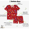 Hogwarts Express Bamboo Kids Pajama Short Set, Red - Pajamas - 2
