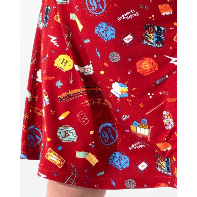 Hogwarts Express Bamboo Girls' Long Sleeve Dress, Red - Dresses - 3