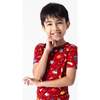 Hogwarts Express Bamboo Kids Pajama Short Set, Red - Pajamas - 3