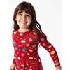 Hogwarts Express Bamboo Girls' Long Sleeve Dress, Red - Dresses - 7
