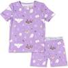 Hedwig's Magical Mail Bamboo Kids Pajama Short Set, Purple - Pajamas - 1 - thumbnail
