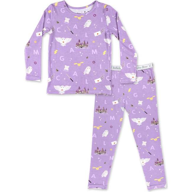 Hedwig's Magical Mail Bamboo Kids Pajamas, Purple
