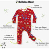 Hogwarts Express Bamboo Convertible Footie, Red - Onesies - 2