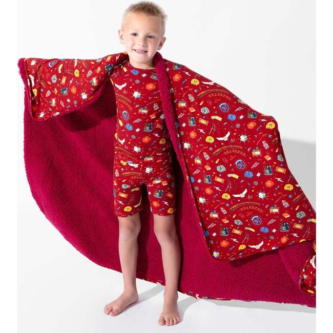 Hogwarts Express Bamboo Kids Pajama Short Set, Red - Pajamas - 6