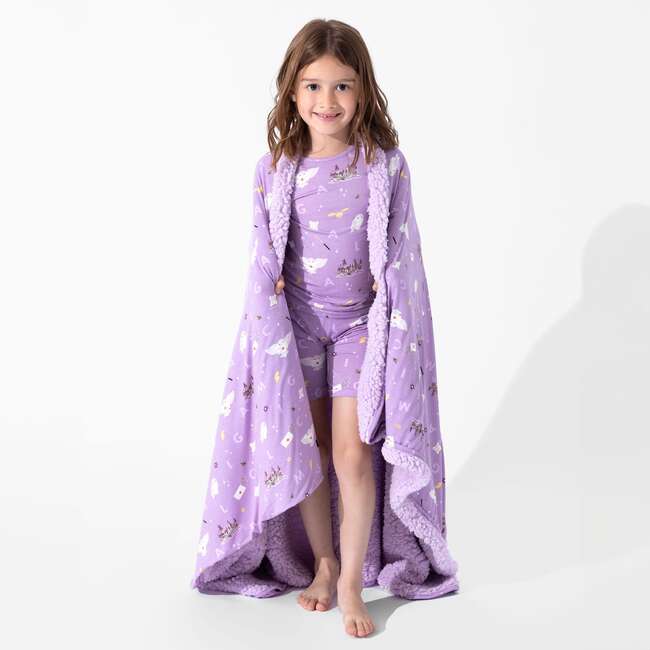 Hedwig's Magical Mail Bamboo Kids Pajama Short Set, Purple - Pajamas - 3