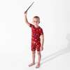 Hogwarts Express Bamboo Kids Pajama Short Set, Red - Pajamas - 7