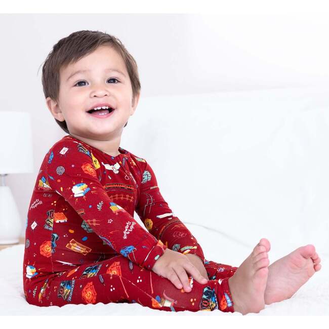 Hogwarts Express Bamboo Convertible Footie, Red - Onesies - 4