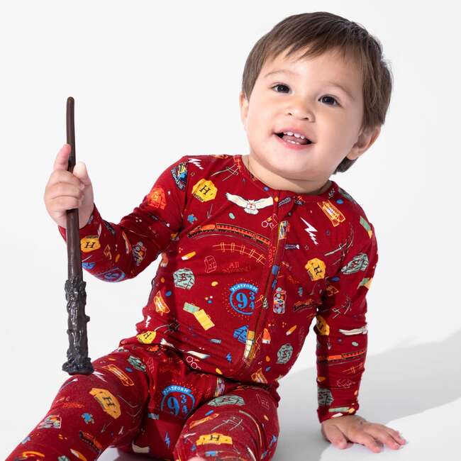 Hogwarts Express Bamboo Convertible Footie, Red - Onesies - 5