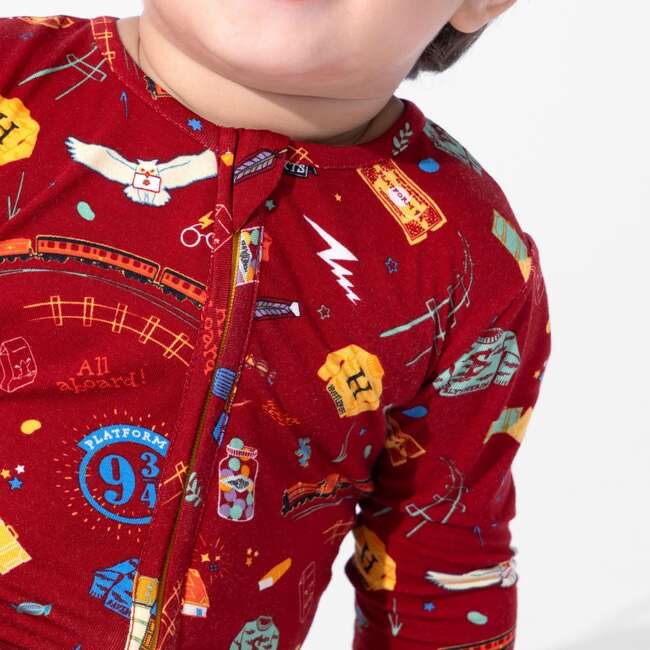 Hogwarts Express Bamboo Convertible Footie, Red - Onesies - 6