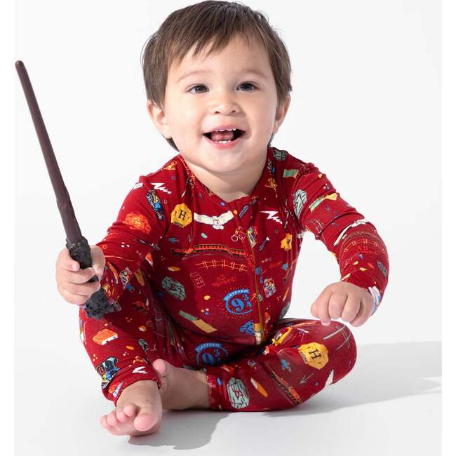 Hogwarts Express Bamboo Convertible Footie, Red - Onesies - 7