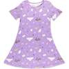 Hedwig's Magical Mail Bamboo Girls' Short Sleeve Dress, Purple - Dresses - 1 - thumbnail