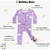 Hedwig's Magical Mail Bamboo Convertible Footie, Purple - Onesies - 2