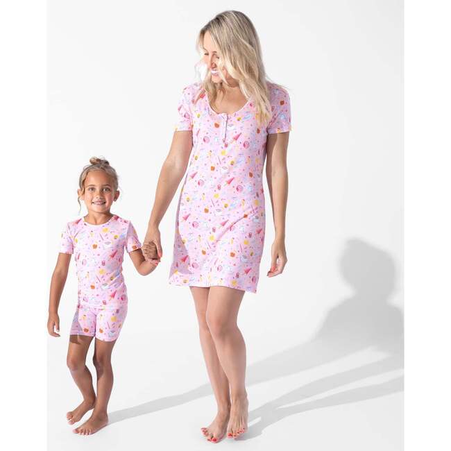 Happee Birthdae Harry Bamboo Kids Pajama Short Set, Pink - Pajamas - 4