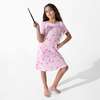 Happee Birthdae Harry Bamboo Girls' Short Sleeve Dress, Pink - Dresses - 3