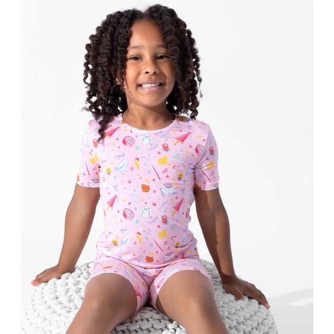 Happee Birthdae Harry Bamboo Kids Pajama Short Set, Pink - Pajamas - 7