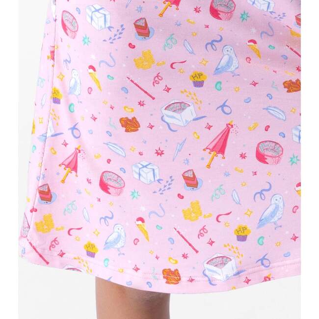 Happee Birthdae Harry Bamboo Girls' Short Sleeve Dress, Pink - Dresses - 4