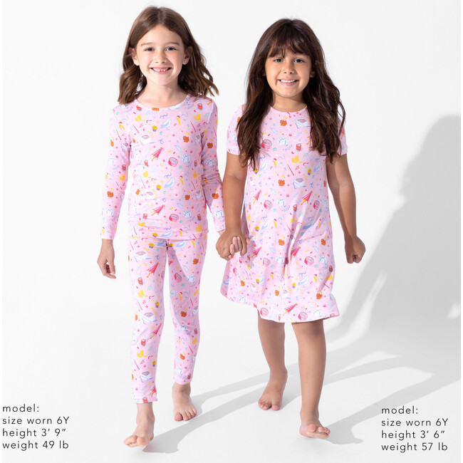 Happee Birthdae Harry Bamboo Girls' Short Sleeve Dress, Pink - Dresses - 5