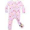 Happee Birthdae Harry Bamboo Convertible Footie, Pink - Onesies - 1 - thumbnail