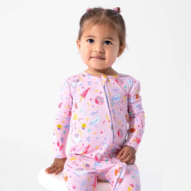 Happee Birthdae Harry Bamboo Convertible Footie, Pink - Onesies - 7