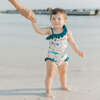 Coral Reef Ruffle Leg One Piece Girls Swimsuit - One Pieces - 2