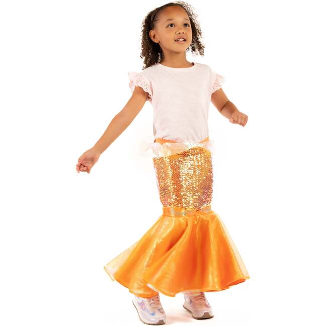 A Leading Role Orange Mermaid Premium Child Transformation Skirt