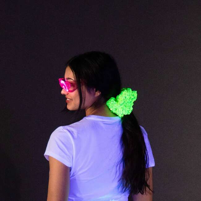 A Leading Role Green Sparkle Glow Scrunchie - Hair Accessories - 2