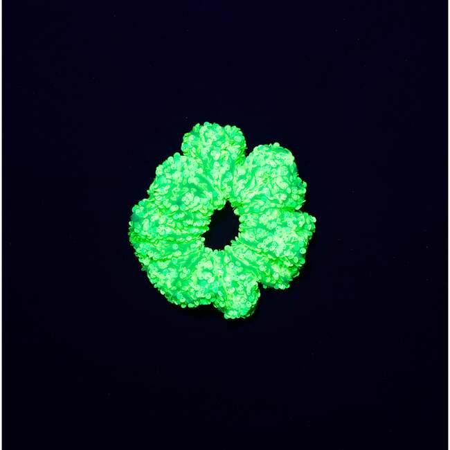 A Leading Role Green Sparkle Glow Scrunchie - Hair Accessories - 3