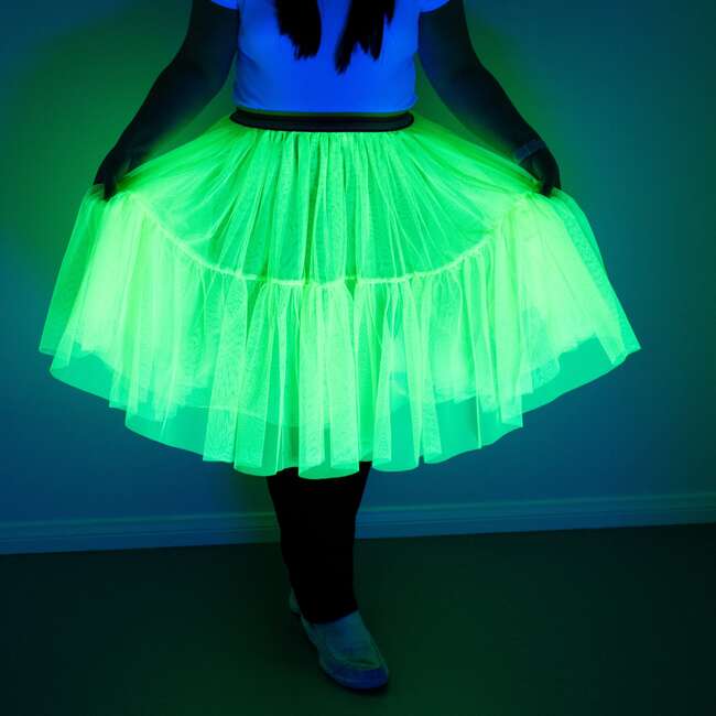 A Leading Role Child Short Green Glow Skirt