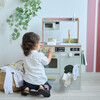 Teamson Kids Little Chef Lake Tahoe Wooden Play Kitchen - Washer & Mini Garden, Green - Play Kitchens - 3