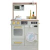 Teamson Kids Little Chef Lake Tahoe Wooden Play Kitchen - Washer & Mini Garden, Green - Play Kitchens - 7