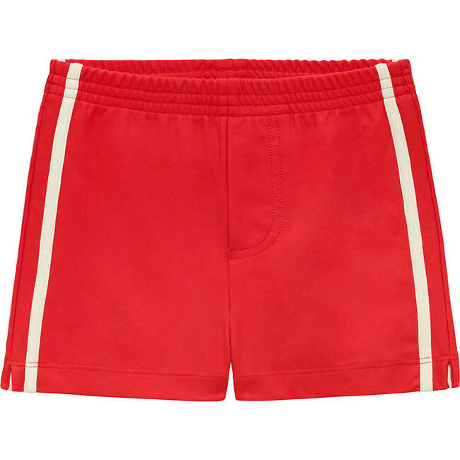 Mini Swim Trunk (Athletic Stripe), Cherry