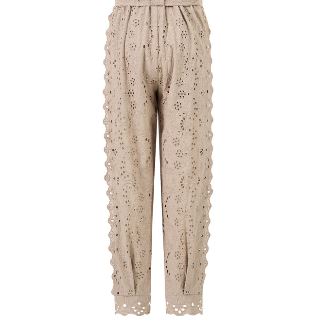 Ottilie Embroidered Pants, Taupe - Pants - 2